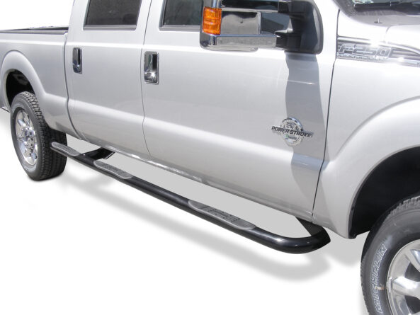 Big Country 373691 3" Round Wheel-to-Wheel Side Steps-Complete Kit with Brackets-Crew Cab-Short Bed