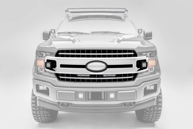 OEM Grille LED Kit; Incl. [2] 3 in. LED Pod Lights And Universal Wiring Harness; Mounts To Grille Near Headlight;