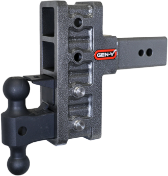 GEN-Y Hitch GH-2024 MEGA-DUTY 3" Shank 6" Offset Drop 3.5K TW 32K Hitch with Dual-Ball & Pintle Lock