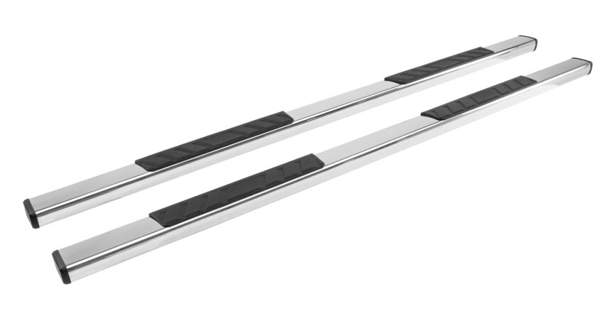 QuadraStep® 4in. step bars are made of polished stainless steel; with dual UV-resistant step pads and a 250 lb capacity. Include mounting brackets and hardware.