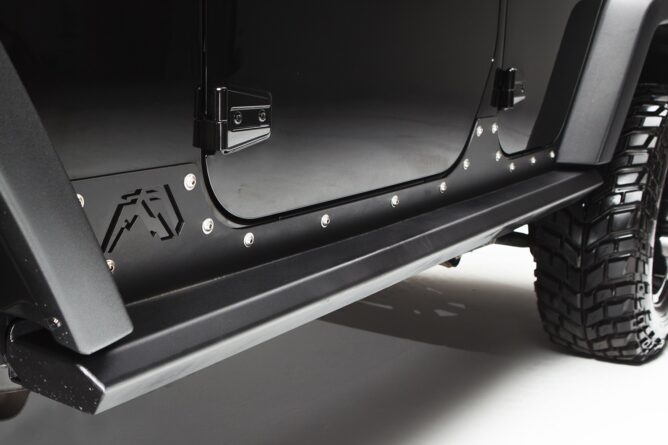 Rock Slider; 2 Stage Black Powder Coated; Matches Constant Radius; Doubles As A Step;