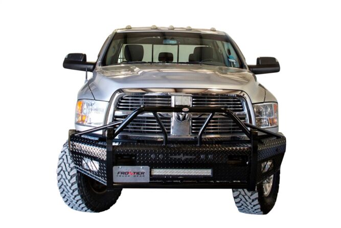 Xtreme Front Bumper Replacement; Black Powder Coated; Accommodates Factory Sensors; Light Bar Compatible;