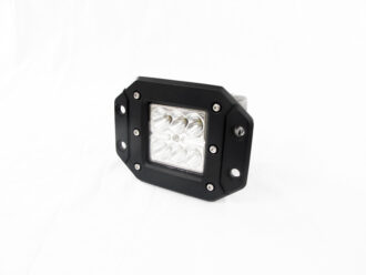 BLACK SHELL - Flush Mountable 18Watt 6-LED High-Powered 3x3 LED Spot Light with White L.E.D.