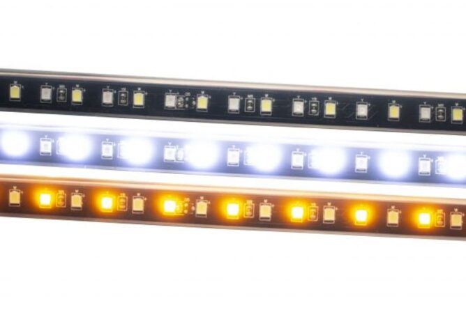 Race Sport Lighting LoPro 60in Sidekick Sequential Running Board Switchback LED Strip Kit (White-Amber)