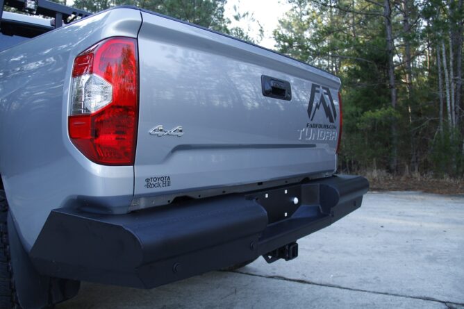 Elite Rear Bumper; 2 Stage Black Powder Coated;