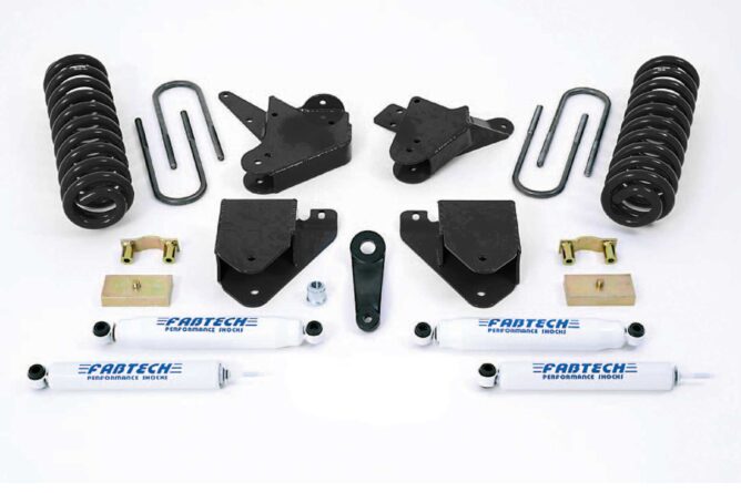 Fabtech 6" BASIC SYS W/PERF SHKS 99-00 FORD F250/350 2WD W/GAS & 6.0L DIESEL