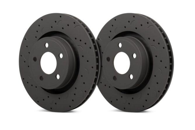 Hawk Performance Talon Street Rear Rotors - Cross-Drilled and Slotted - JL