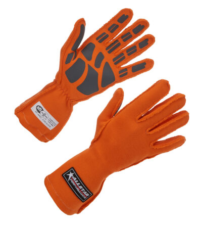 Driving Gloves SFI 3.3/5 Outseam D/L MD Orange