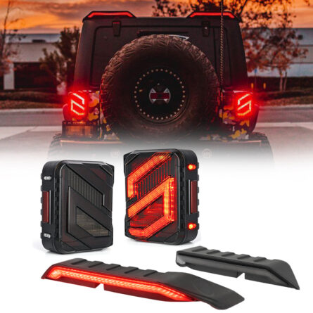 Smoke Lens LED Tail Lights & High Mount Brake Lights for Jeep Wrangler JK