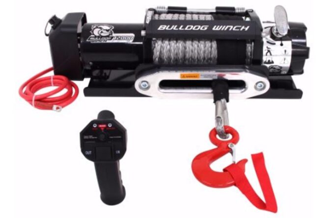 Bulldog Winch 12,000lb Trailer Winch w/ Synthetic Rope