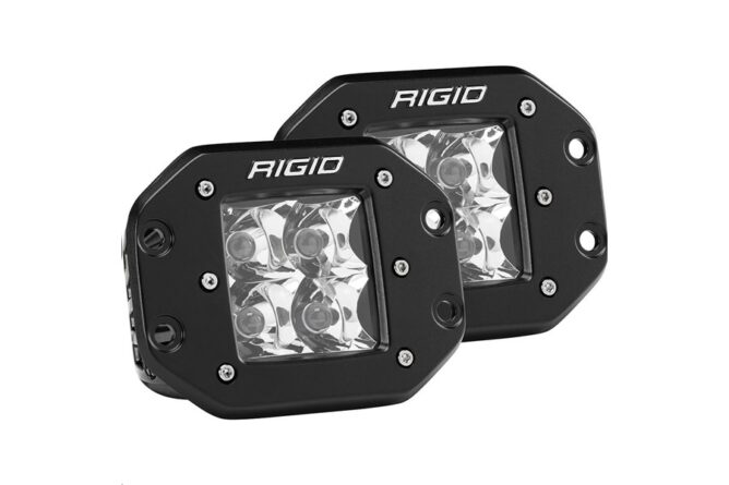 RIGID D-Series PRO LED Light, Spot Optic, Flush Mount, Pair