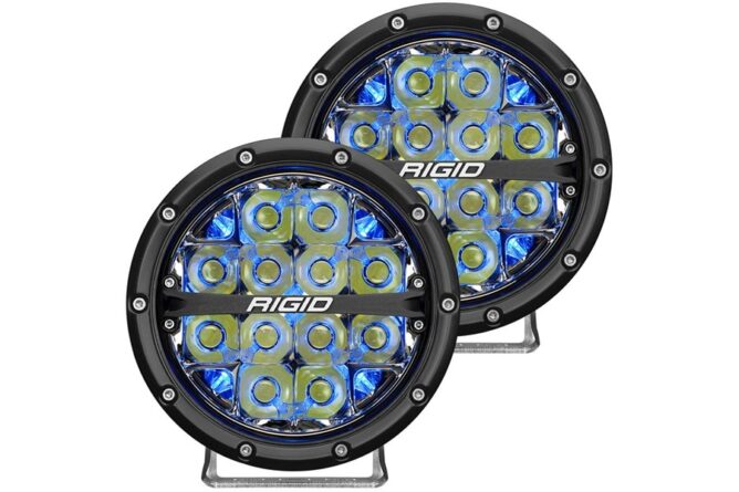 Rigid Industries 360-Series 6in LED Off-Road Drive Fog Lights, Blue - Pair