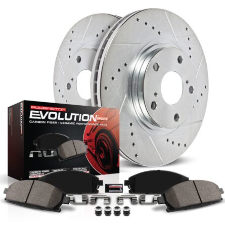 Z23 EVOLUTION SPORT UPGRADE KIT: DRILLED/SLOTTED ROTORS; CARBON-FIBER CERAMIC PADS W/HARDWARE; PAD SENSORS