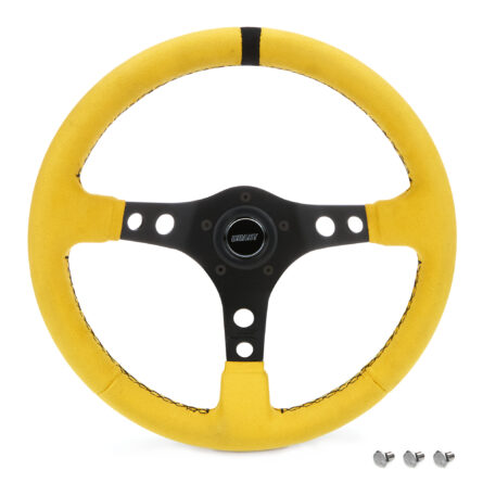 Ultrasuede Steering Wheel Race Yellow