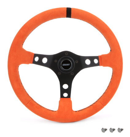 Ultrasuede Steering Wheel Race Orange