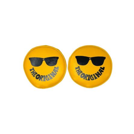 Vinyl Cover 6in Round Yellow w/Smiley Sunglass