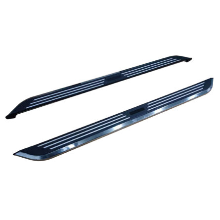 Black Horse Off Road Pinnacle Running Boards Black & Silver Aluminum PITY85