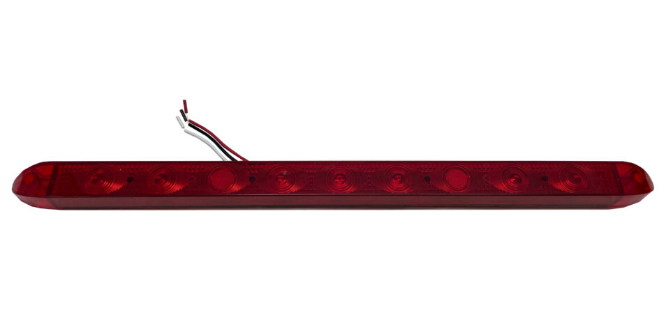 17in Screw Mount High-Powered 9-LED Tail/Brake Light (RED Outer Lens with RED LED Diodes)