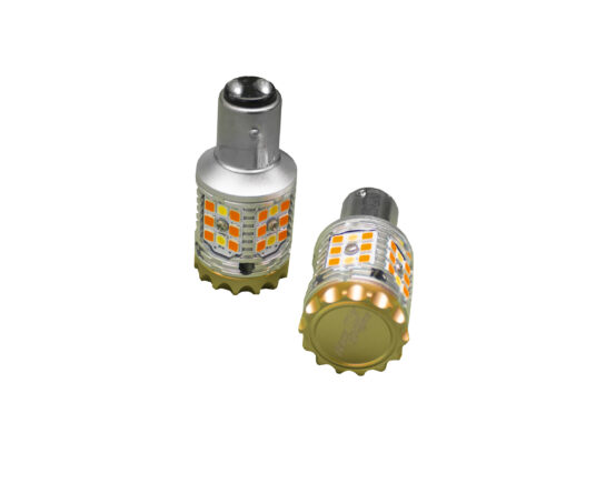 1157 (BAY15D) NO-RAPID FLASH Canbus Turn signal LED Bulbs - Switchback version in White / Amber 9v-30v 1860lumens Epistar 3030 (Sold as Pair)