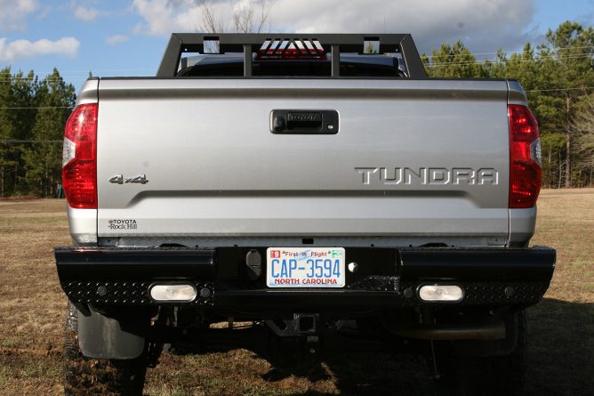 Black Steel Ranch Rear Bumper; 2 Stage Black Powder Coated;