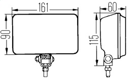 Hella 005860201 HEADLAMP ZNWH O/180GR SWMK MGS12