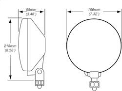 Hella 010032001 700FF Driving Lamp H3