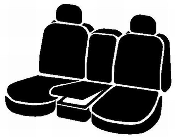 LeatherLite™ Custom Seat Cover; Leatherette; Solid Black; Split Seat 40/20/40; Adj. Headrests; Airbag; Armrest/Storage; Cushion Storage;