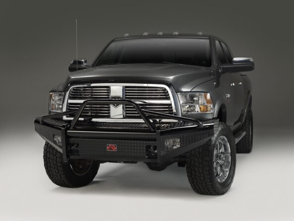 Black Steel Front Ranch Bumper; 2 Stage Black Powder Coated; w/Pre-Runner Grill Guard; Incl. Light Cut-Outs;