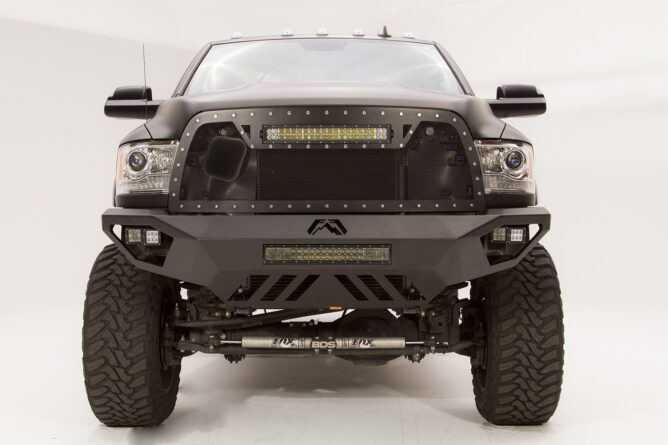 Vengeance Front Bumper; 2 Stage Black Powder Coated; No Guard;