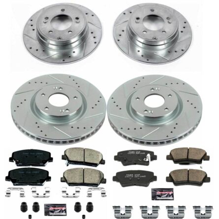 Z23 EVOLUTION SPORT UPGRADE KIT: DRILLED/SLOTTED ROTORS; CARBON-FIBER CERAMIC PADS W/HARDWARE